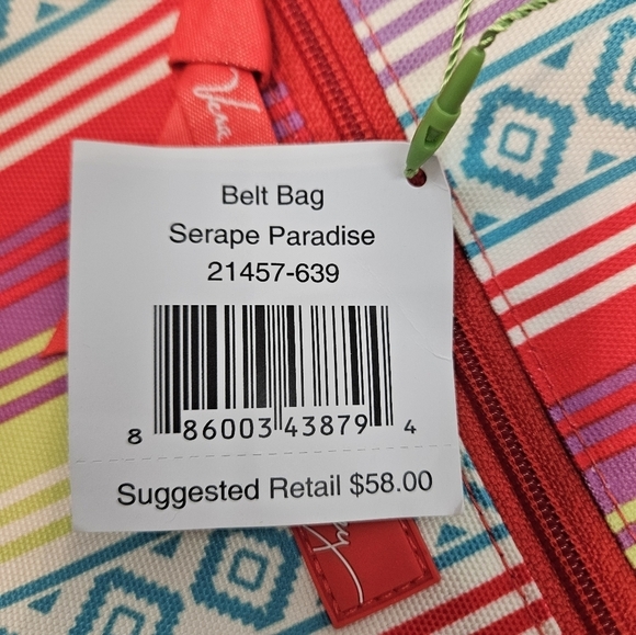 NWT Vera Bradley Serape Paradise Colorful Aztec Belt Bag Fanny Pack Women's - Picture 10 of 13